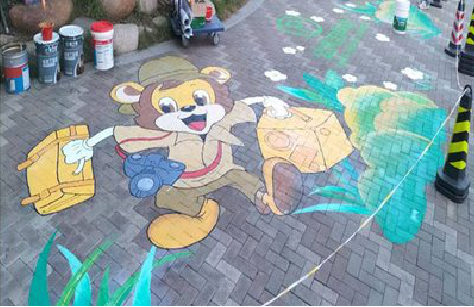 道真夏季画地面彩绘会遇到的问题