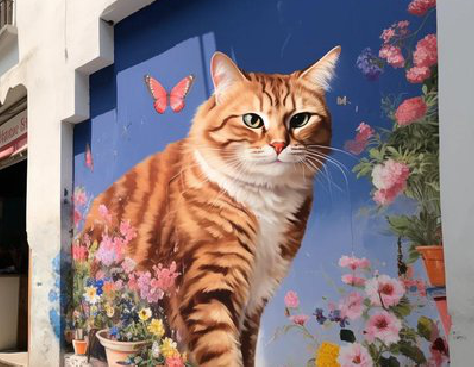 道真自己绘制有个性的手绘墙