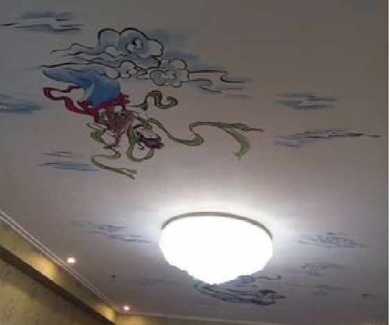 道真如何快速绘制天花板上的手绘墙？